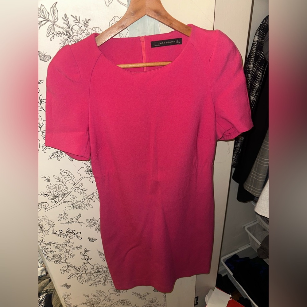 Zara Women's Vibrant Pink Mini Dress